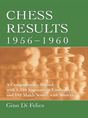 cover image of Chess Results, 1956-1960